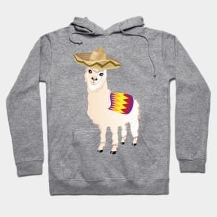 Cute alpaca in sombrero Hoodie